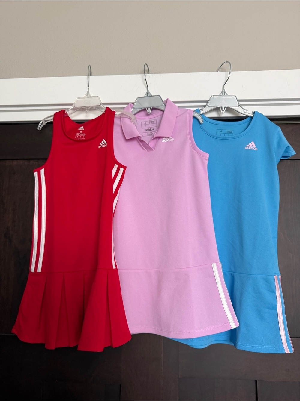 Adidas Girls Athletic Dress Bundle Set of 3 Dresses Size 6